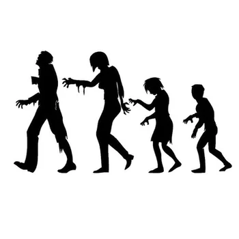 

The Walking Dead Car Sticker Zombie Car Modification Decal Halloween Auto Body Sticker Cool Car Tuning Accessories Black 1PC