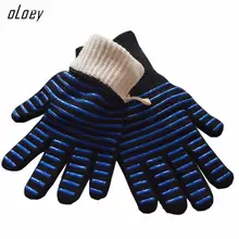 

Oloey Hot Oven Mitts Gloves BBQ Grilling Cooking Gloves Extreme Heat Resistant Gloves Long For Extra Forearm Protection