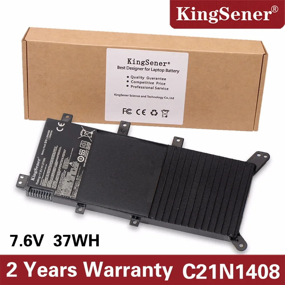 KingSener New C21N1408 Laptop Battery For ASUS VivoBook 4000 MX555 V555LB Series C21N1408 7.6V 37WH Free 2 Years Warranty