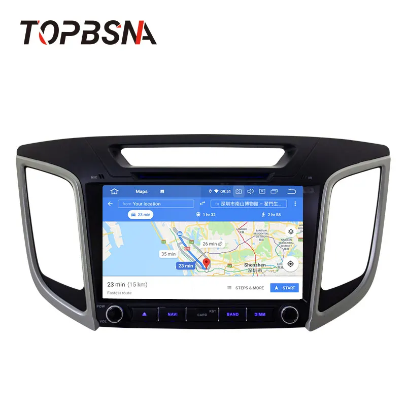 Top TOPBSNA 2 Din Android 9.0 car dvd Radio multimedia player GPS Navigation For hyundai ix25 creta 2GB RAM 16GB ROM video headunit 2