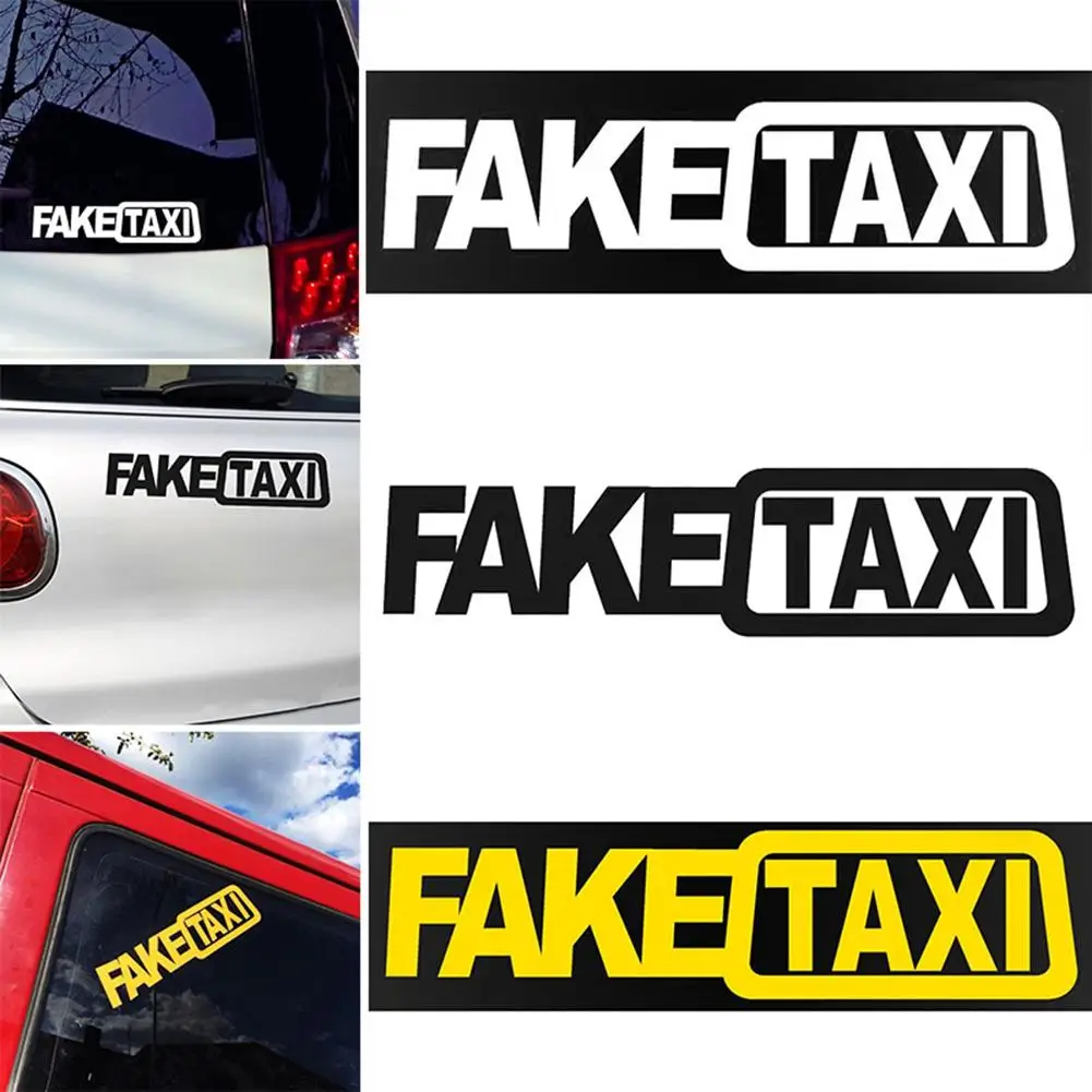 

Funny Car Sticker FAKE TAXI Drifting Sign Race Auto Vehicle Decal Decoration