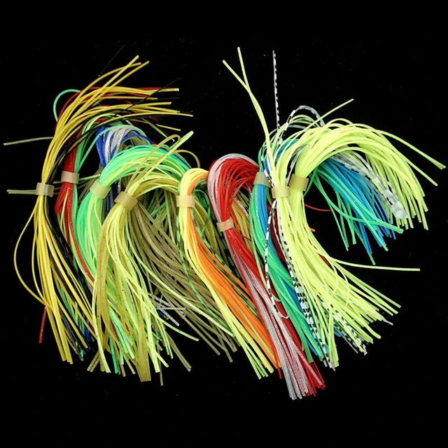 MNFT 12 Bundles 13cm Length Fly Tying Rubber Threads Skirts Silicone Straps  for Flies Lure Beard