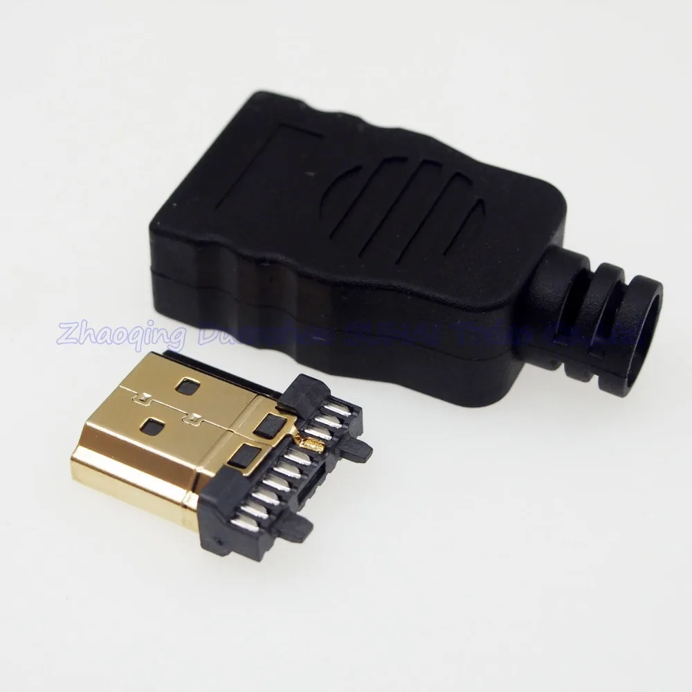 5 компл. Высокое качество позолоченный HDMI разъем паянный Соединительный