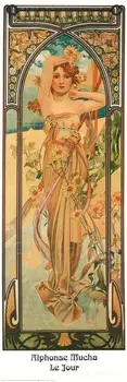 

Portrait art abstract Daytime by Alphonse Mucha High quality Handmade