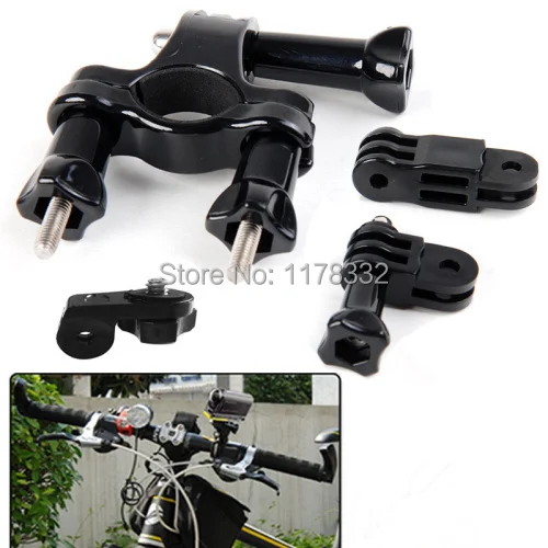 3In1 1 Set Bici Manubrio Reggisella Mount + Tripod Mount Adapter + Vite Per Sony Action Cam Hdr-As15/As20/As30V/As100V/Gopro