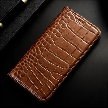 

For Xiaomi mi 5 5c 5s 5x 6 6x 8 9 9T cc9 cc9e SE Pro Plus A1 A2 A3 Lite Case Cover Crocodile Genuine Flip Leather Cases