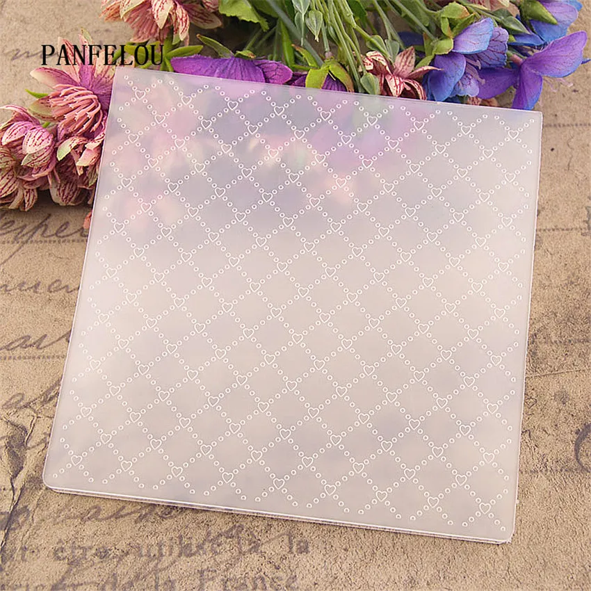 

PANFELOU Easter The dotted box Embossing folders Plastic For Scrapbooking DIY Template Fondant Cake Photo Album Card Making