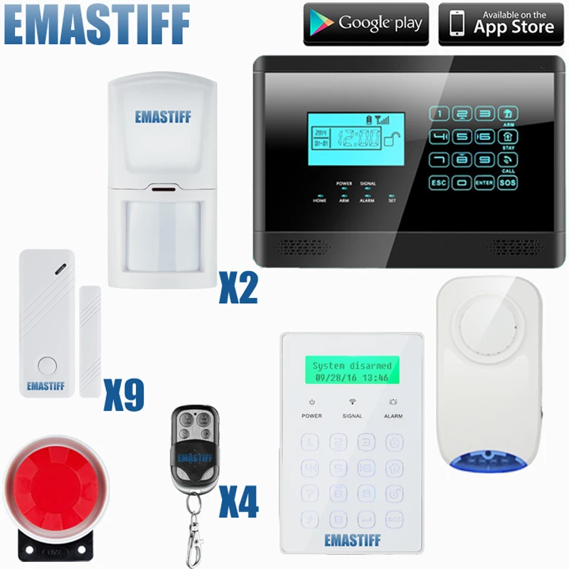 Buy Wireless GSM Alarm system Home security Alarm systems with LCD Keyboard