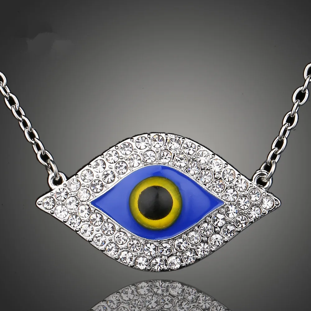 

2019 New Fashion Personality Women Eye of Devil Necklace Unique Style Blue Eye Necklace For Women Gift Jewelry D00322