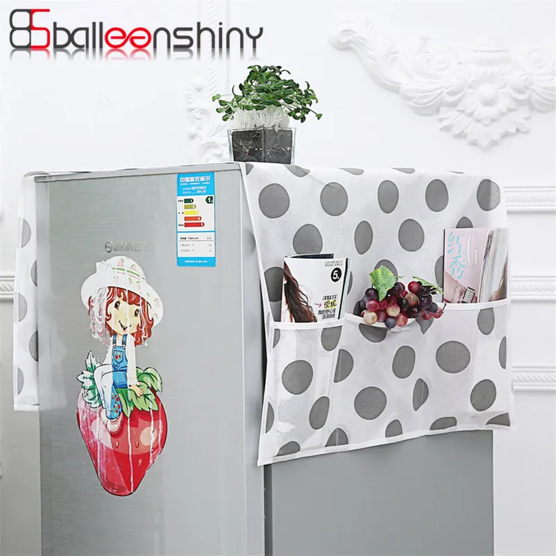 

BalleenShiny Refrigerator Dust Proof Cover Lattice Muti-Functional Fridge Pouch Organizer Storage Bags Dual Purpose Kitchen Tool