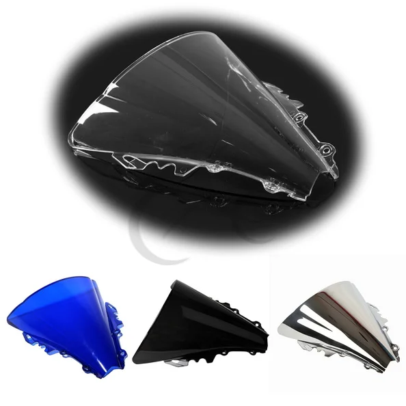 

New Windshield Windscreen Dual Bubble For Yamaha YZF R6 YZF-R6 2006 2007 06 07 Four Colors