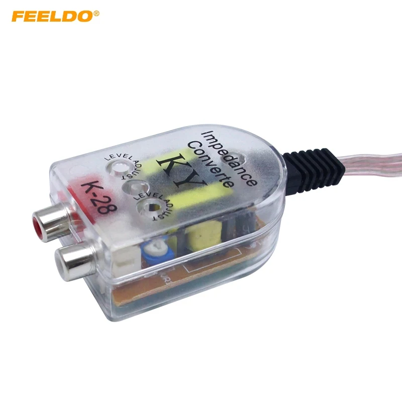 FEELDO 1PC Auto Line Out Converter Audio Sound font b Subwoofer b font font b Amplifier