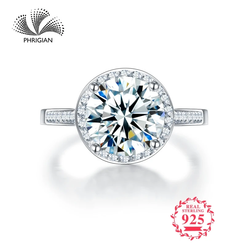 

Sona NOT FAKE Fine Engraving Ring S925 Sterling silver Diamond Custom ring Marry me ring 925 carat clarity