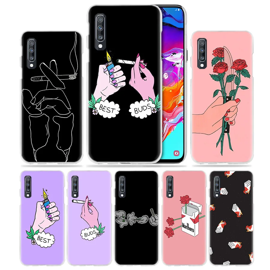 

Lighter Cigarette Case for Samsung Galaxy A50 A70 A80 A20e A60 A40 A30 A20 A10 A8 A6 Plus A9 A7 2018 Hard PC Phone Coque Cover