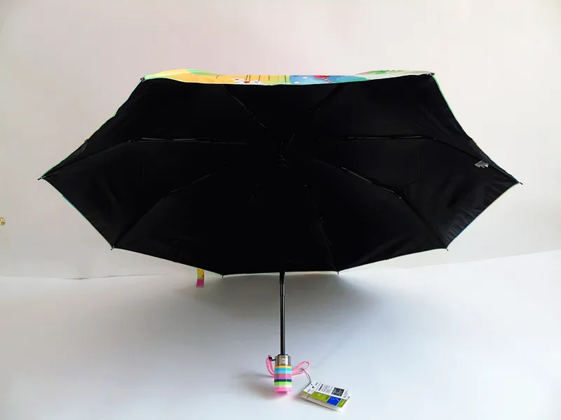 Автоматический зонтик для девочек и мальчиков, милый мультяшный детский зонтик, женский складной зонтик, человек, Оли, живопись, paraguas