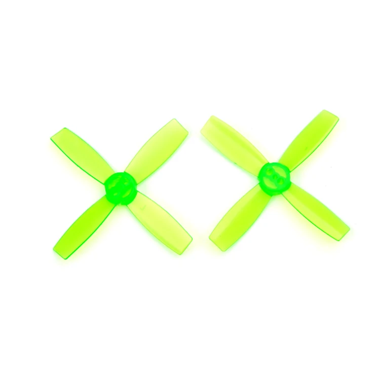 

JMT 2Pairs 2435 PC Nylon 4 Paddle CW CCW Propeller 2.4 Inch Props Guards CW CCW Paddle for Indoor Brushless FPV Racer Drone