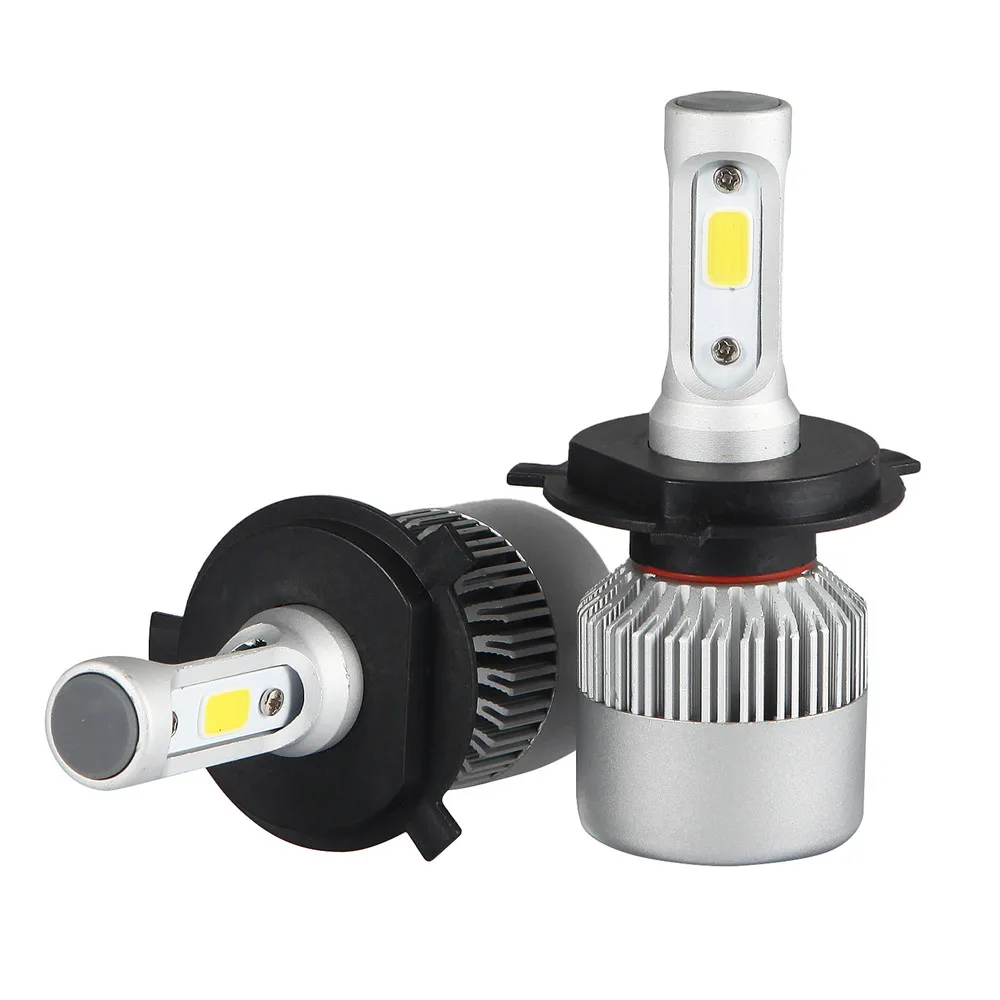 

2pcs H4 HB2 9003 Car COB LED Conversion Headlight Bulb Kit High Low Beam 360 Degree 72W 7200LM 6500K DC 12V 24V