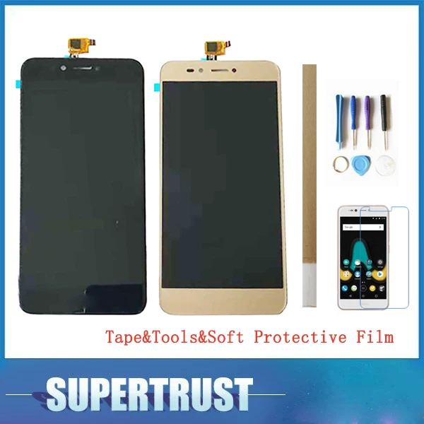 

5.2"For Wiko U pulse Lite LCD Display+Touch Screen Digitizer Assembly Black Gold With tools&tape&soft protective film
