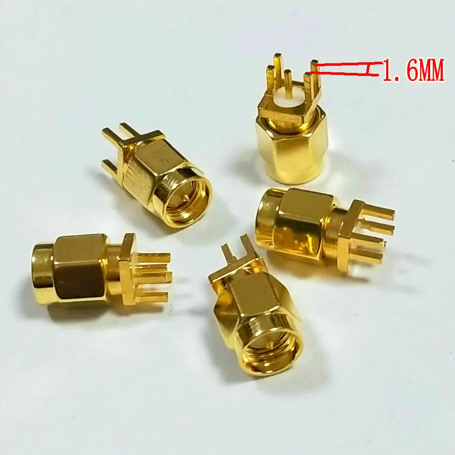 4 шт. RF SMA Штекерная Пайка для PCB зажим кромка монтажный разъем адаптер|plug male|plug mplug
