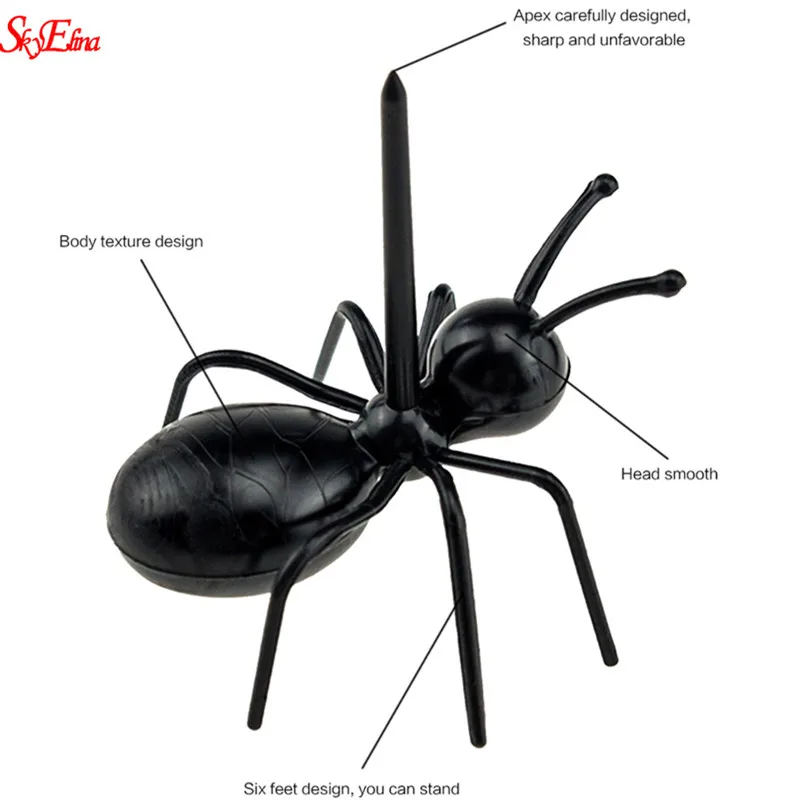 12pcs/set Mini Ant Fruits Fork Vegetable Fruit Fork Snack Dessert Holder For Bar Party Kitchen Accessories 7Z MM199