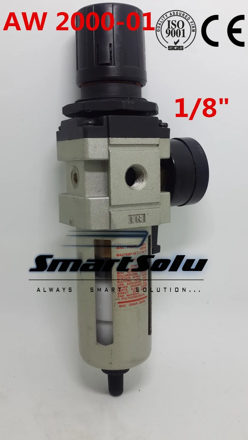

Free Shipping Air Compressor Filter Regulator,Water Moisture Trap AW 2000-01 , Type Pneumatic Tools,1/8" Port,1/8 Inch