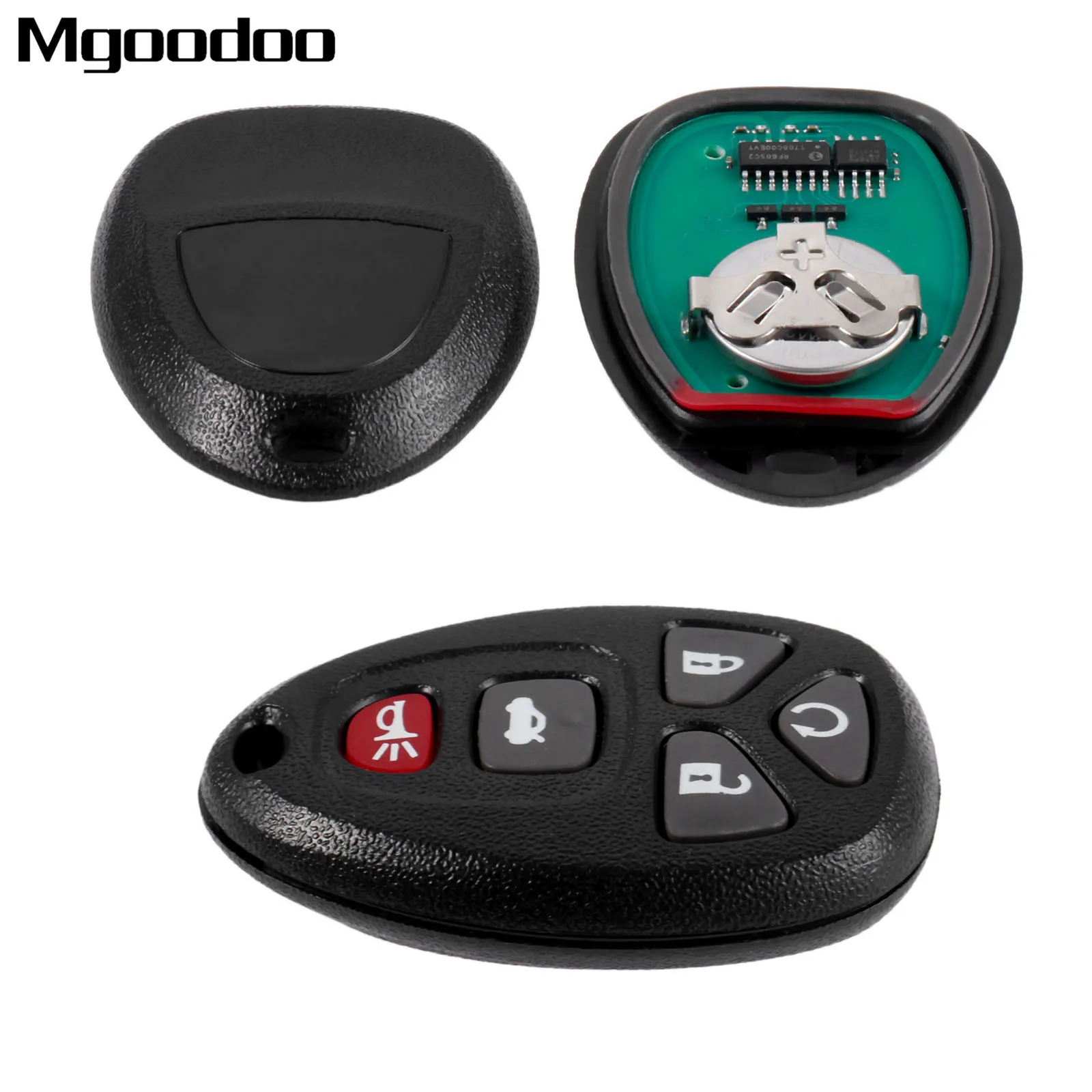 

5 Buttons Car Remote Key Case Shell KOBGT04A Keyless Entry Key Fob For Chevrolet Malibu Cobalt Pontiac G5 Buick Allure LaCrosse