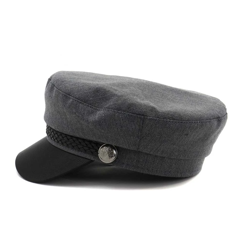 Весна-осень, Черный берет из полиэстера, Женская армейская Кепка, плоская кепка, модная повседневная Кепка, военные шапки для женщин и девушек