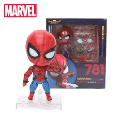 9 см игрушки Marvel Мстители Человек-паук для выпускного вечера ПВХ Фигурки «Nendoroid» человек-паук Железный паук Тор Коллекционная модель куклы