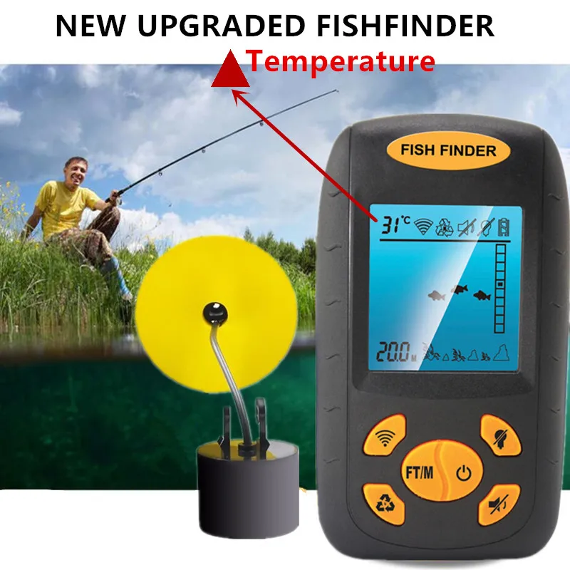 Portable Sonar Fish Finder Depth Underwater Fishing Camera Sounder