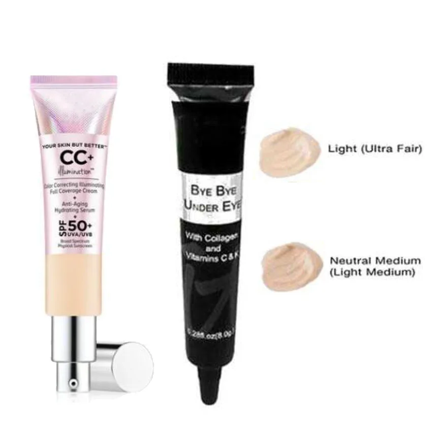 YOUR SKIN BUT BETTER CC+ CREAM ILLUMINATION 32ML & Bye Bye Under Eye Concealer AntiAging Full Coverage Light/Medium