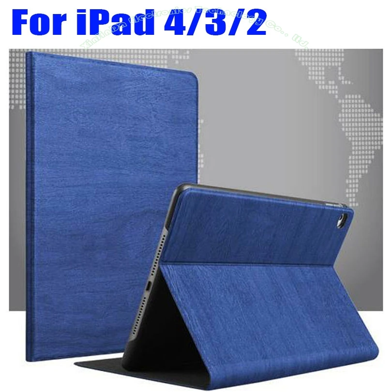 

Fashion Tree Texture Style PU Leather Smart Cover Case For IPad 4/3/2 9.7 inch ID708