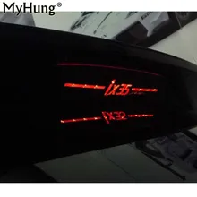 High Positioned Rear Brake Lights Carbon Fiber Sticker For Hyundai Tucson Ix35 Hollow Carbon Fiber Brake Light Waterproof