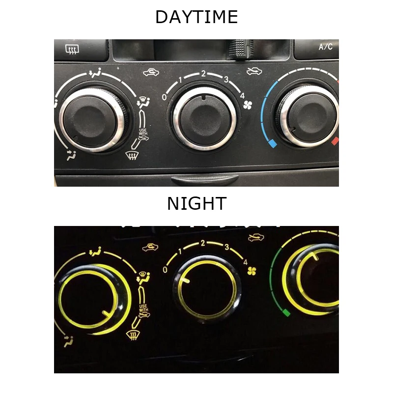 Manopole Climatizzatore In Alluminio Per Toyota Corolla EX - Set Da 3, Nero - Foto 2