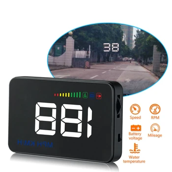 

2019 A500 HUD Display Car Overspeed Alarm Water Temperature Alarm OBDII or EU OBD interface Reflective Film Car-styling