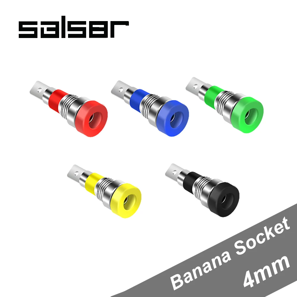 2 Step Type 4mm Binding Post Banana Jack Socket Panel Mount Test Probe Red Black