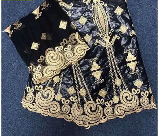 

Black african guinea bazin riche fabric basin riche getzner with beads nigerian lace fabric for wedding 5+2yards/lot