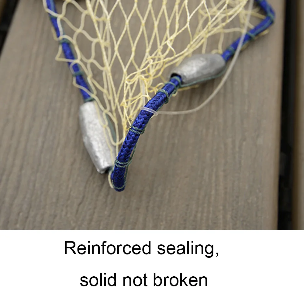 yellow fishing cast net Reinforced sealing, solid not broken