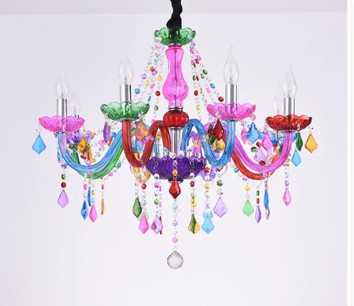 

Free Shipping Colorful Crystal Chandelier Lamp Tiffany Crystal Modern Crystal Chandelier Guaranteed 100% Crystal Pendant Lamp
