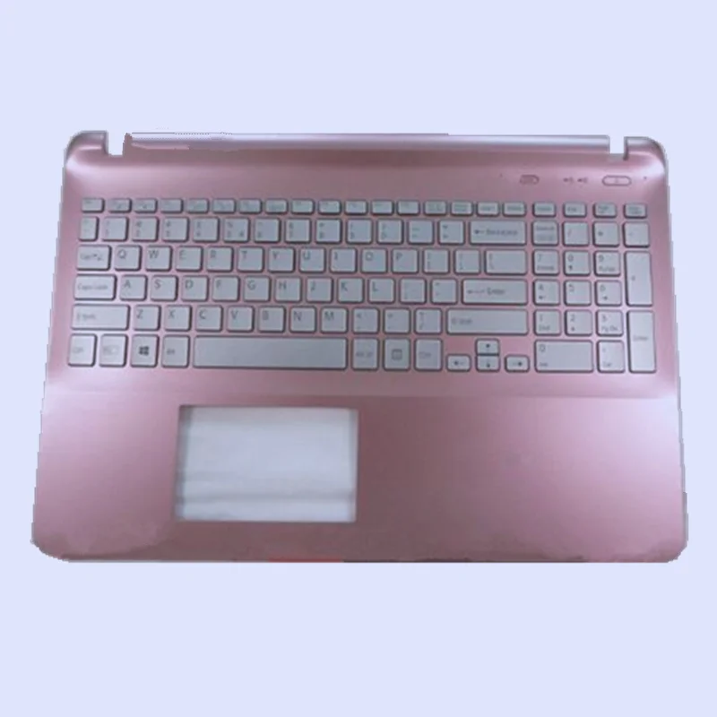 Ноутбук замена Упор для рук верхняя крышка с американской клавиатурой для sony Vaio SVF15 SVF152 FIT15 SVF151 SVF153 W/без сенсорной панели - Цвет: Pink C no backlit