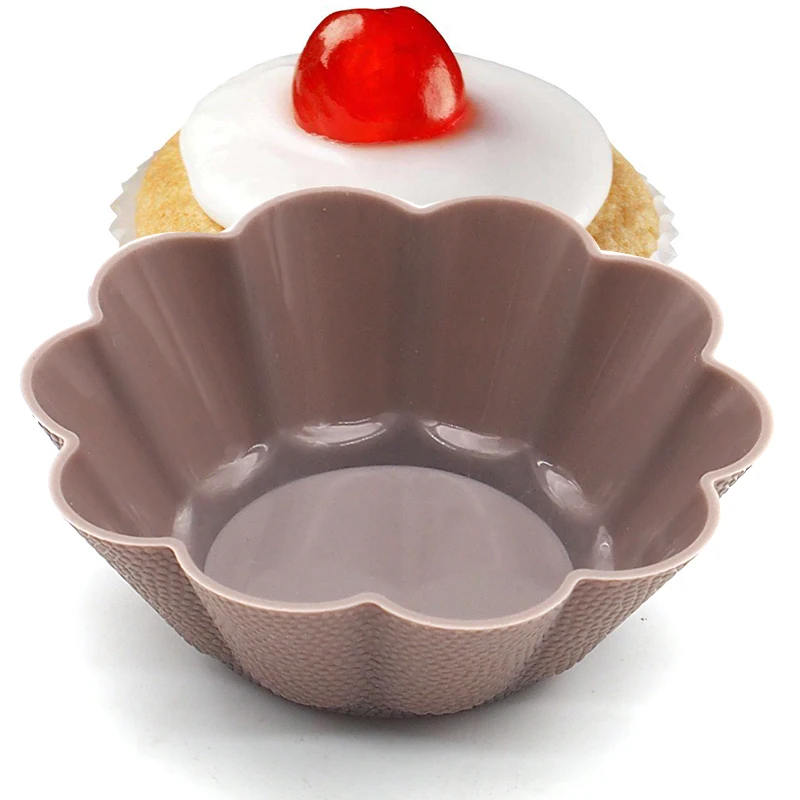 5pcs/set flower Shaped Muffin Cup Silicon Cake Baking Molds Jelly Mold