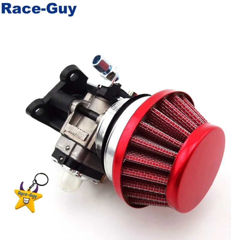 

Red Racing Carburetor Kit Carb Air Filter Stack For 2 Stroke 47cc 49cc Mini ATV Dirt Pocket Bike