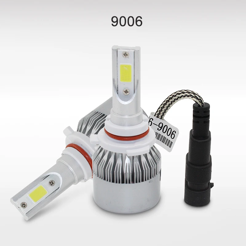 

2pcs Car 9006 HB4 LED Headlight Bulbs Auto C6 72W COB LED Bulb 6000K White Lighting 7600LM DC 12V Car Accessories Lamp