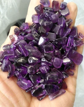 

100g Natural amethyst gravel grain fishbowl rock demagnetizing crystal