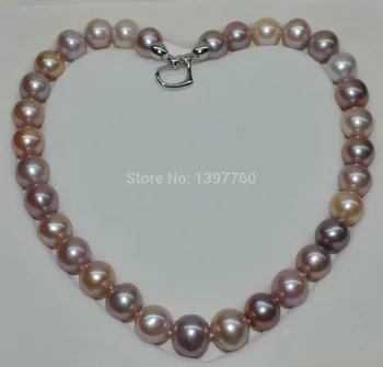

Miss charm Jew.212 Natural Rare Multicolor round kasumi Pearl Necklace natural Luxury Ms. girl Wedding Jewelry