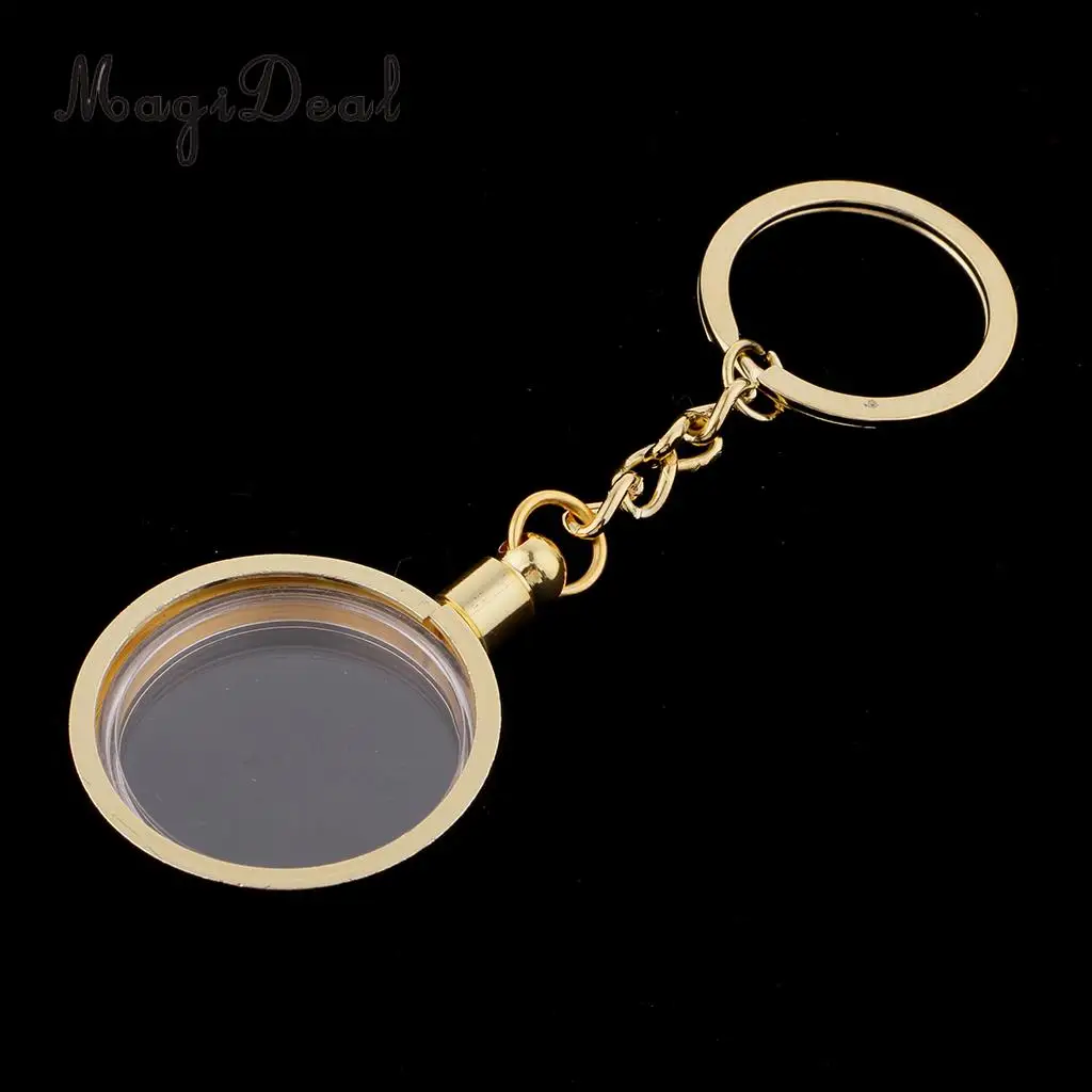 3x Coin Holder Keychain 30mm Souvenir Commemorative Coin Keyring Collection Boxes Portable
