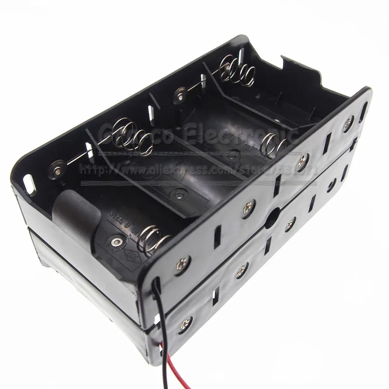 18pcs 8 Pack D Size Battery Case Holder x 1.5V Storage Box with wire |