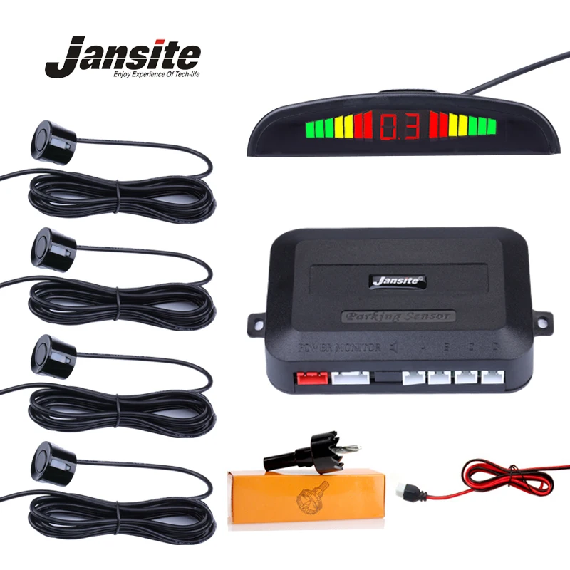 

Jansite Universal Car LED Parking location With 4 Sensors Car Reverse Assistance Backup Radar Monitor Detector System Buzzer