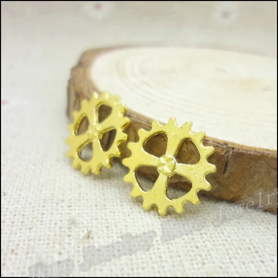 

30 pcs Gear Pendant Gold color Zinc Alloy Fit Bracelet Necklace DIY Metal Jewelry Findings