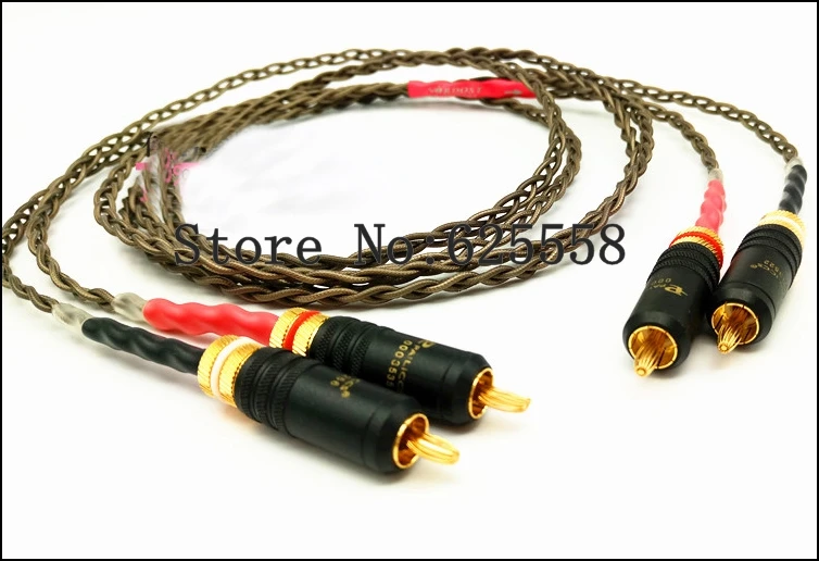 

1XPair 1M Hifi Odin Silver Plated RCA Audio Cable With Gold Plated RCA Plug Video Cable