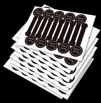 

1000pcs vinyl stickers Christmas sticker Lollipop shape "Handmade" paper sticker adhesive label for cake box gift packaging